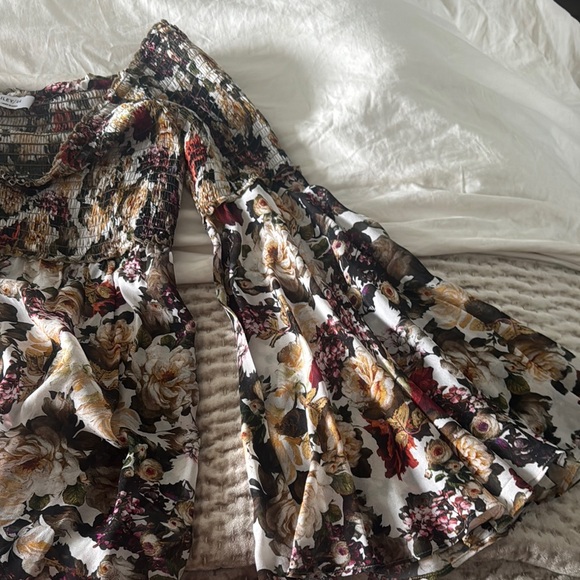 Bailey 44 Brown and White Ruffled Skater Blouse NWHT - Picture 3 of 5